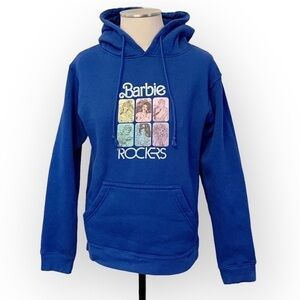 Hot Topic Barbie and the Rockers Hoodie Sweatshirt Blue Size Small